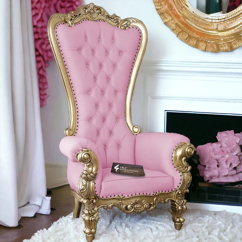 Carved Wooden Maharaja Chair - Living Room Chair - CRUZ INTERNATIONAL - Furniture Store